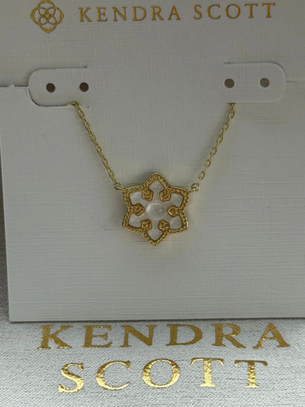 Kendra Scot White Pendant Necklace